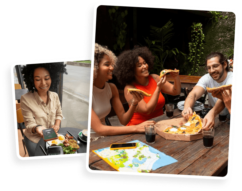 Customers enjoying Nigerian businesses